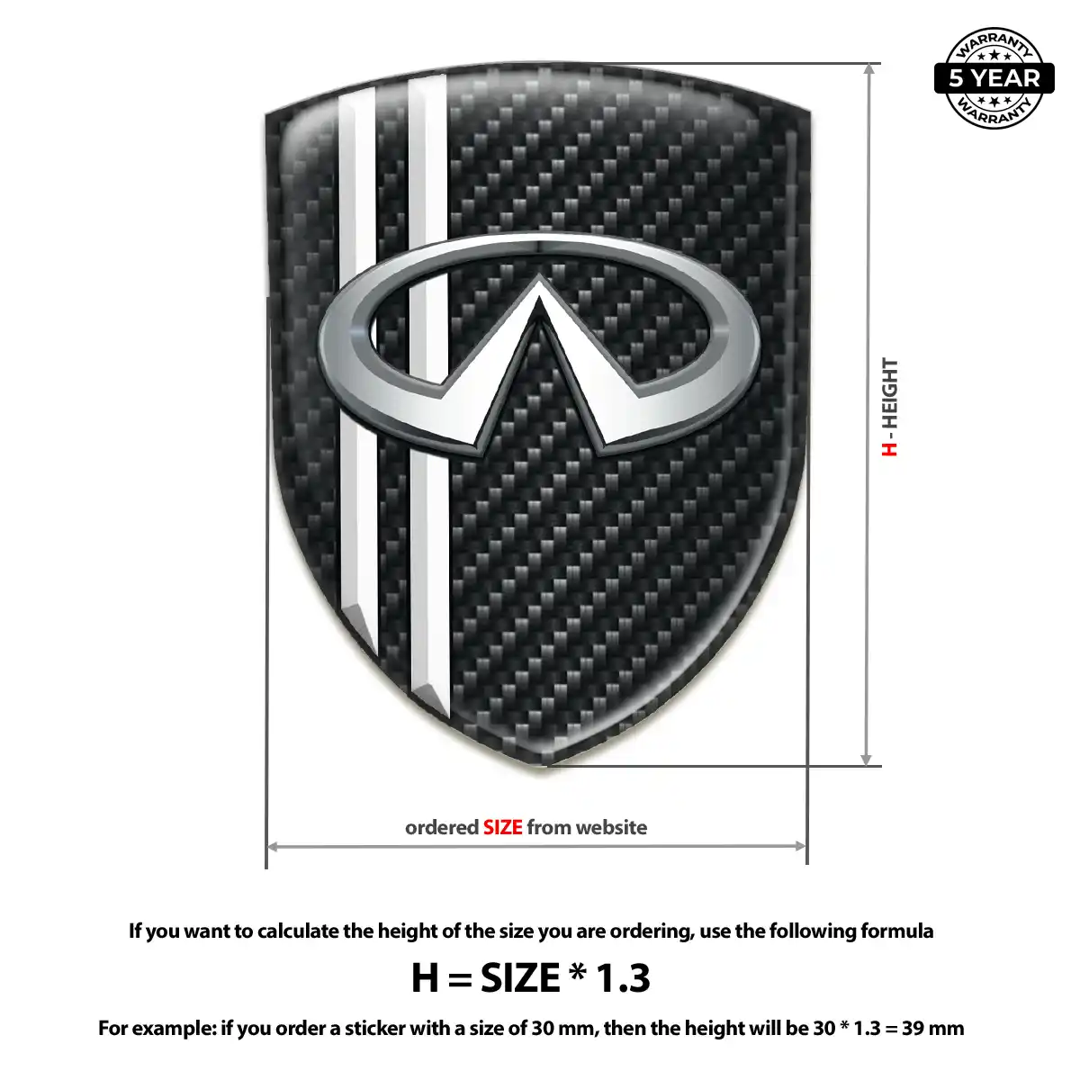 Infiniti Automotive Resin Decal Street Tuning