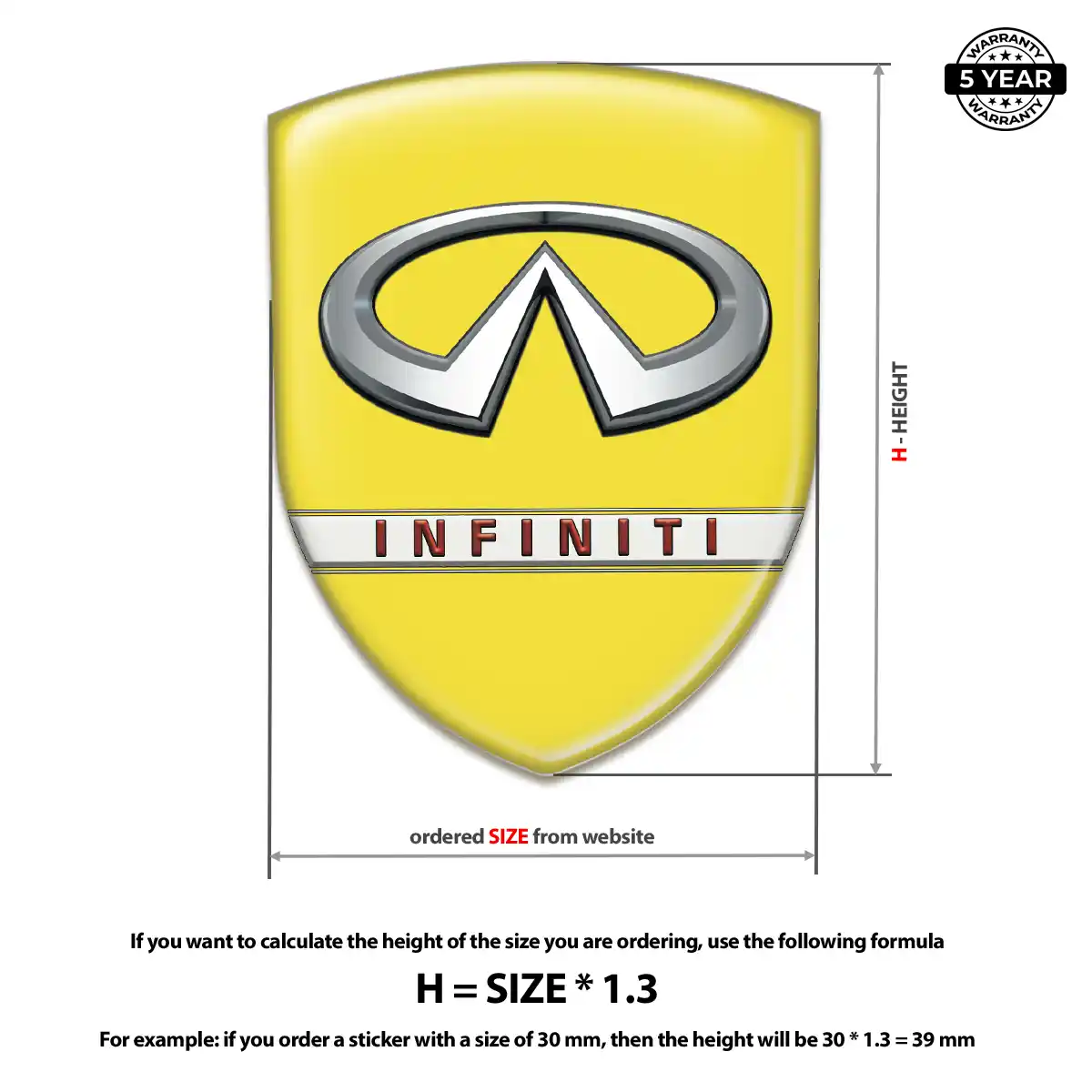 Infiniti Automotive Resin Decal Superior Craft