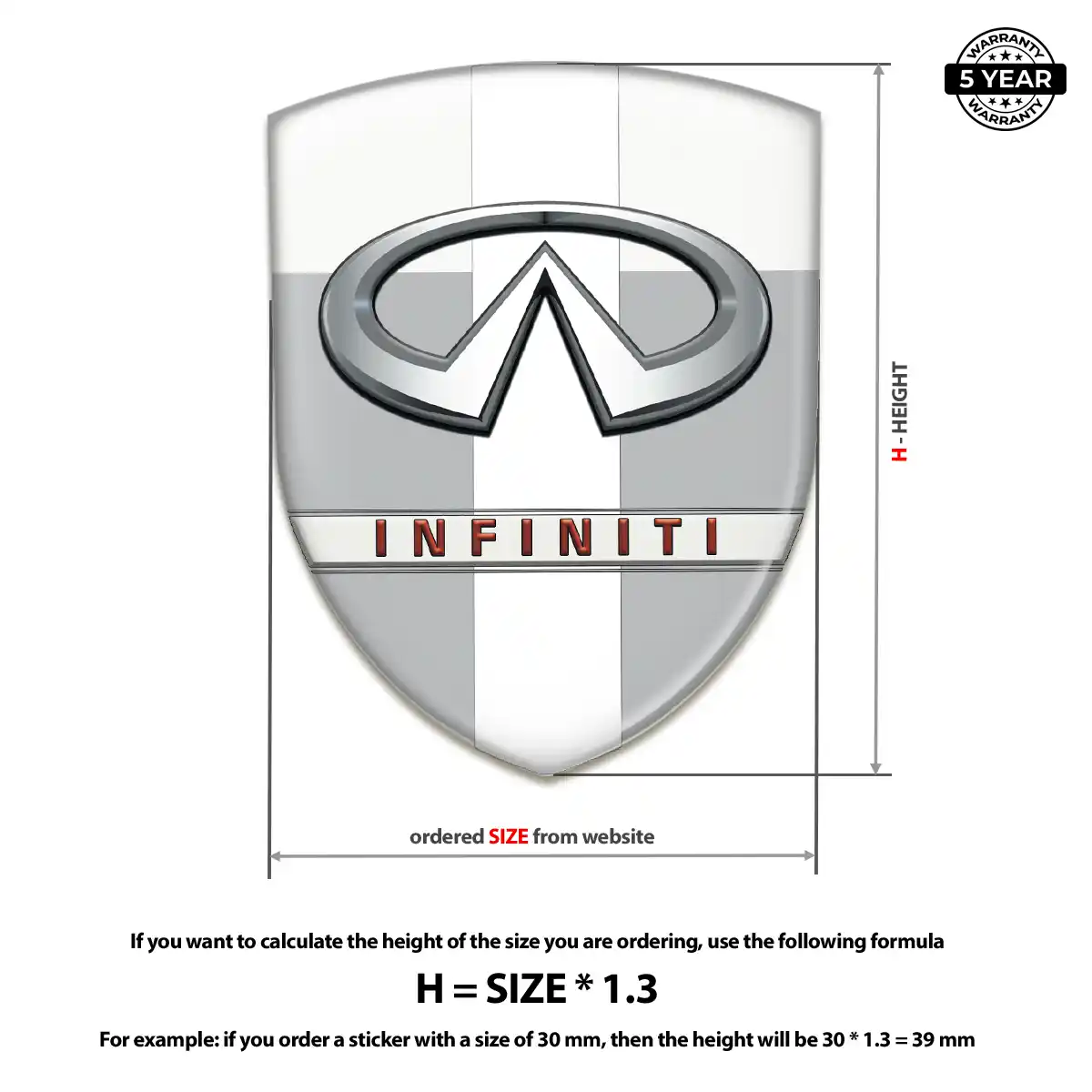 Infiniti Badge Premium Dome