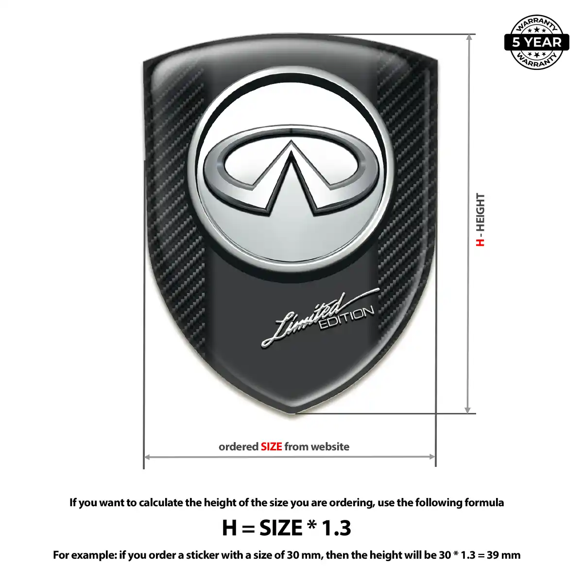 Infiniti Badge Resin Elite