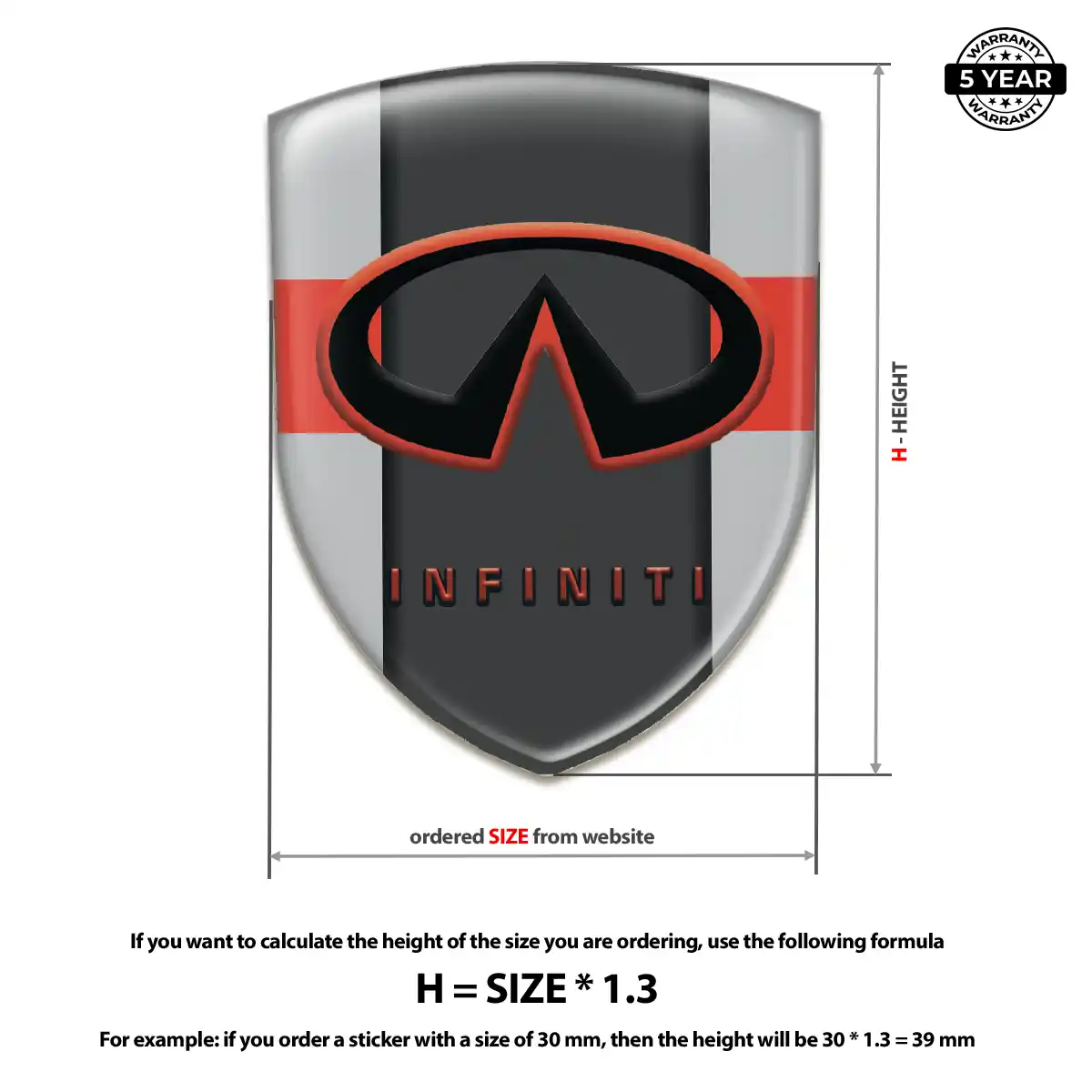 Infiniti Car Badge Sticker Auto Tuning