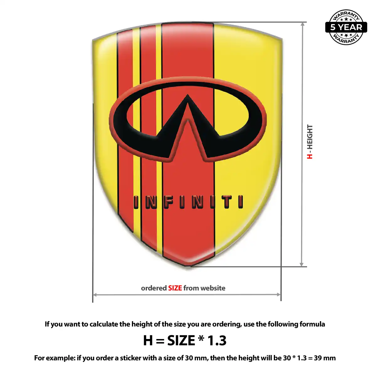 Infiniti Car Badge Sticker Exclusive Series