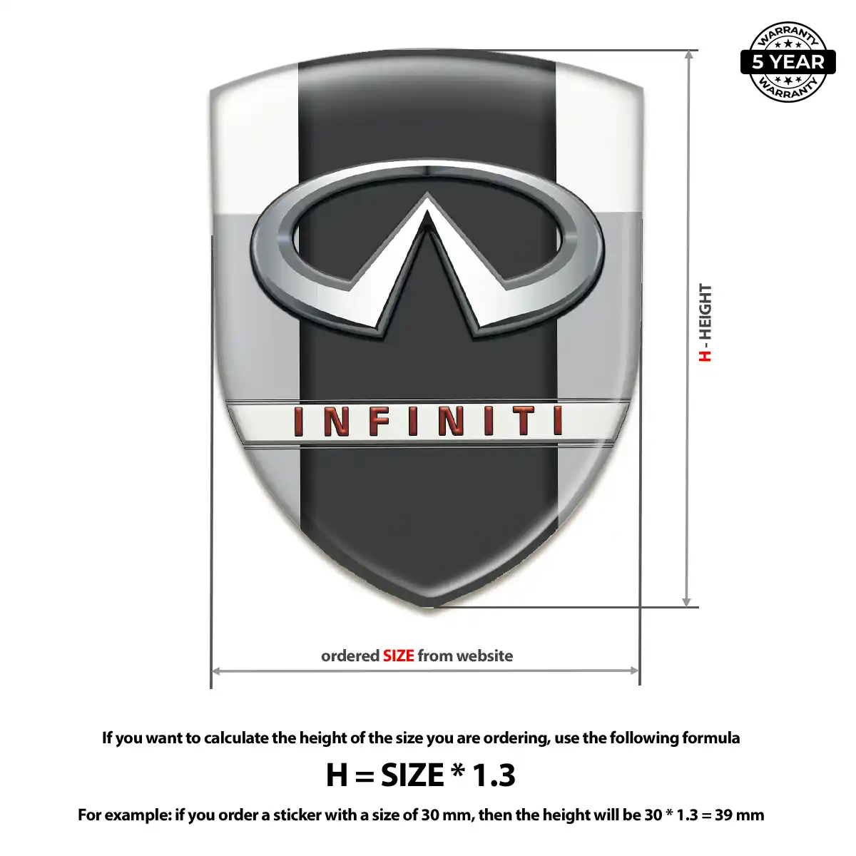 Infiniti Car Badge Sticker Exterior Luxe