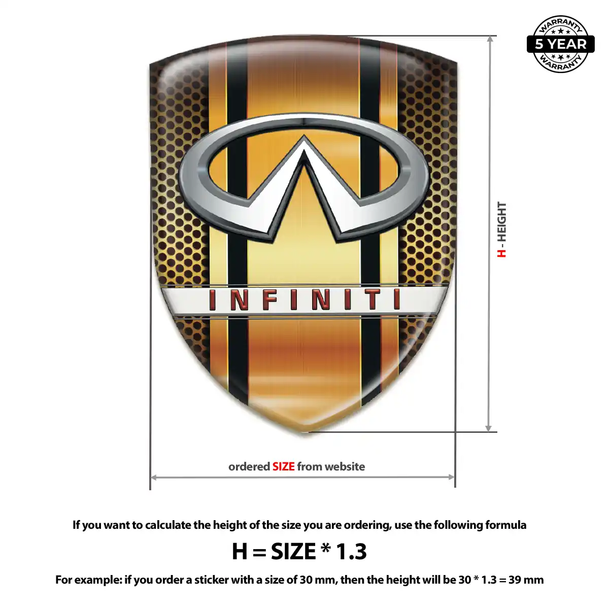 Infiniti Car Badge Sticker Interior Luxe