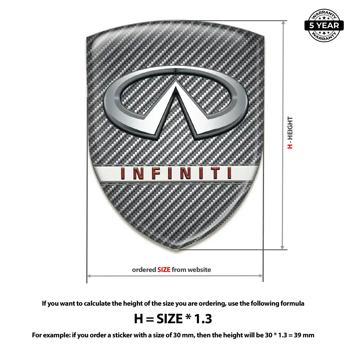 Infiniti Car Badge Sticker Noble Edition