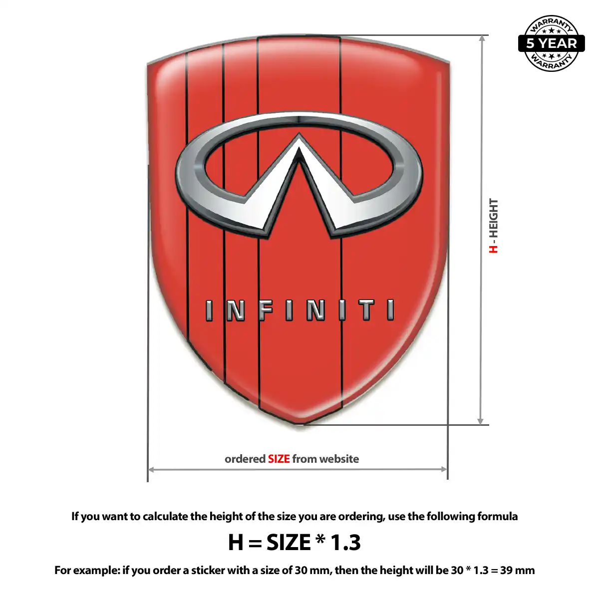 Infiniti Car Badge Sticker Outer Style