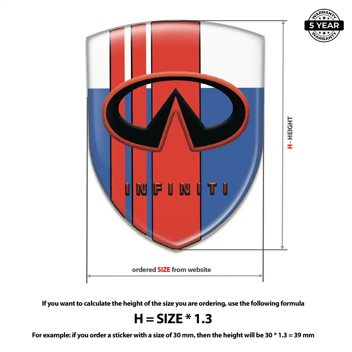 Infiniti Car Badge Sticker Performance Style