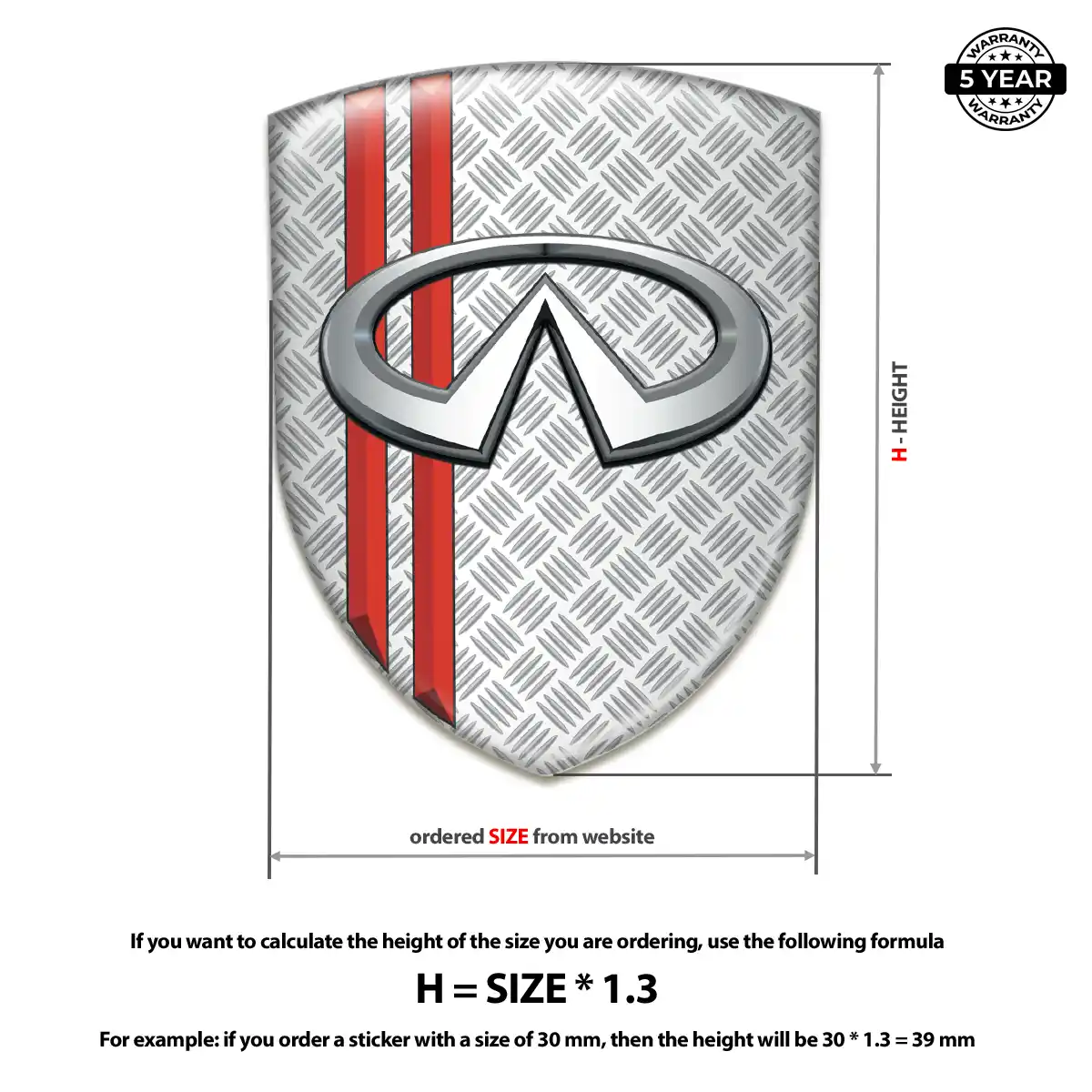 Infiniti Car Badge Sticker Signature Grade