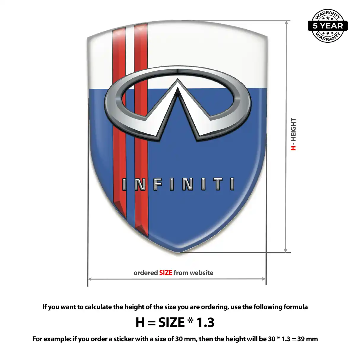 Infiniti Car Badge Sticker Sleek Style