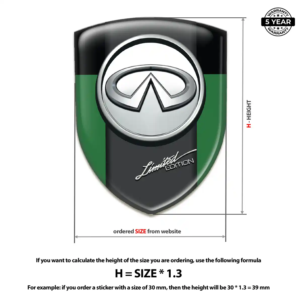 Infiniti Car Badge Sticker Street Tuning