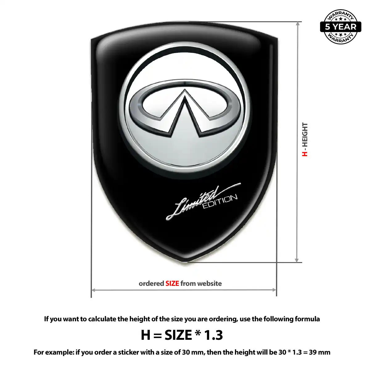 Infiniti Car Emblem Decal Cabin Style