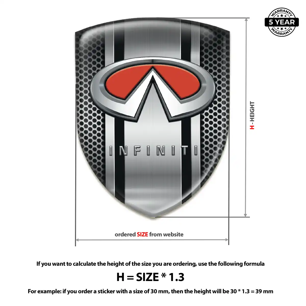 Infiniti Car Emblem Decal Elite Edition