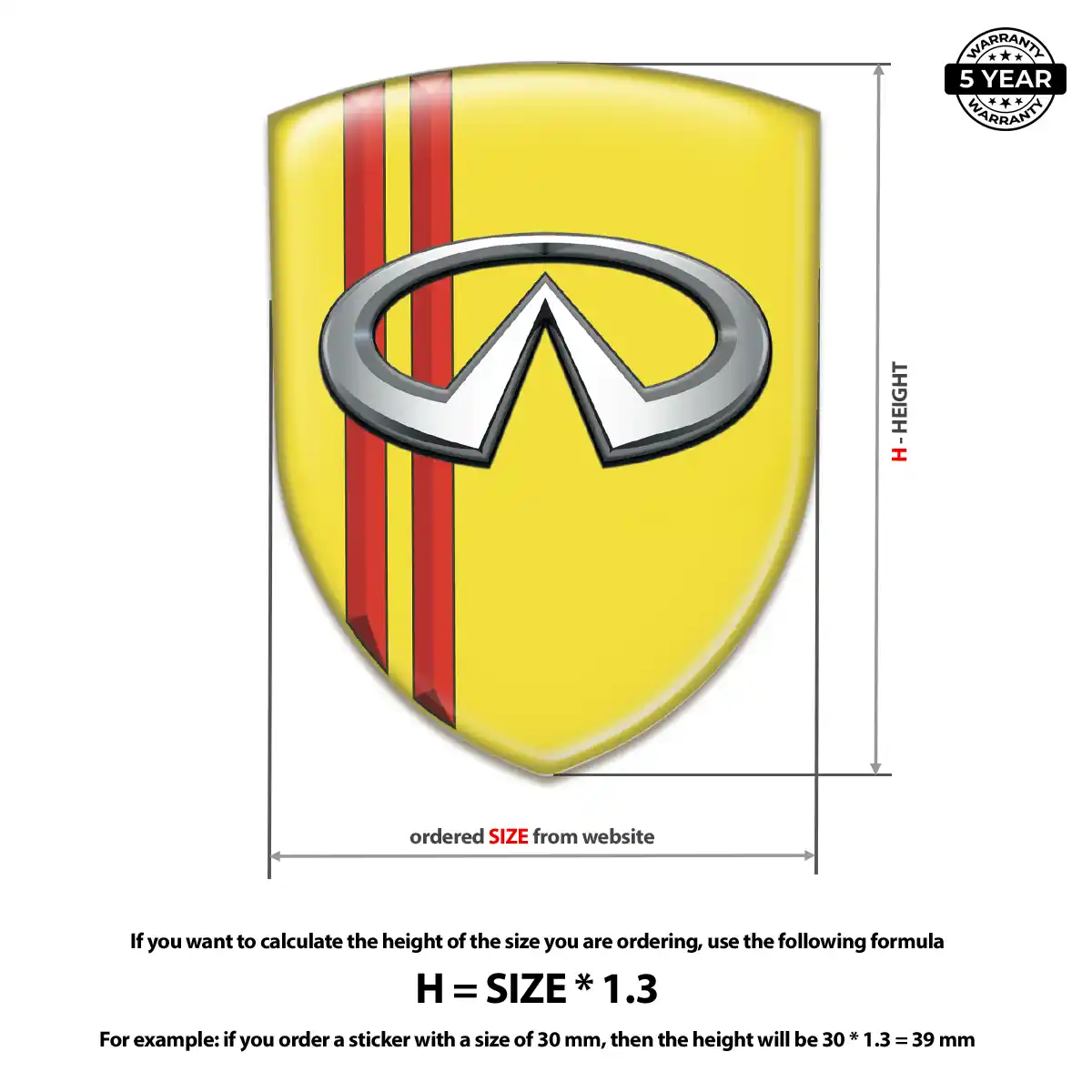 Infiniti Car Emblem Decal Elite Finish