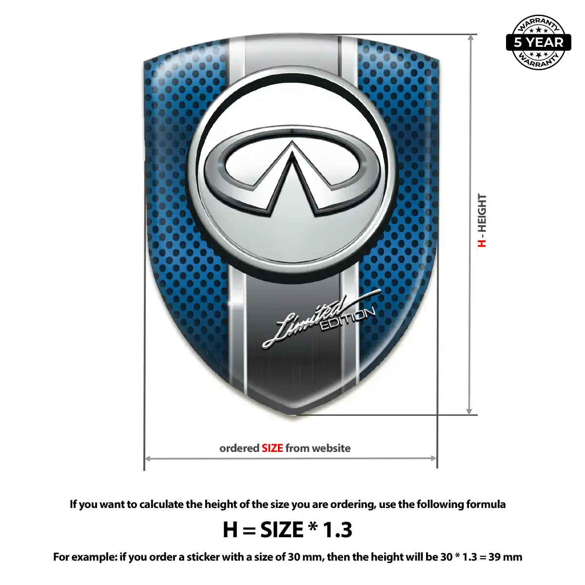 Infiniti Car Emblem Decal Exclusive Series