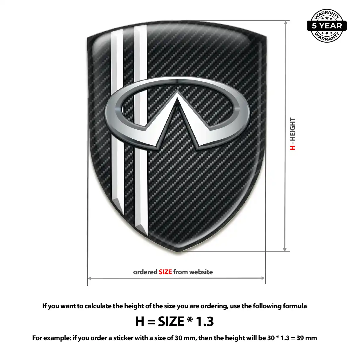Infiniti Car Emblem Decal Exterior Luxe