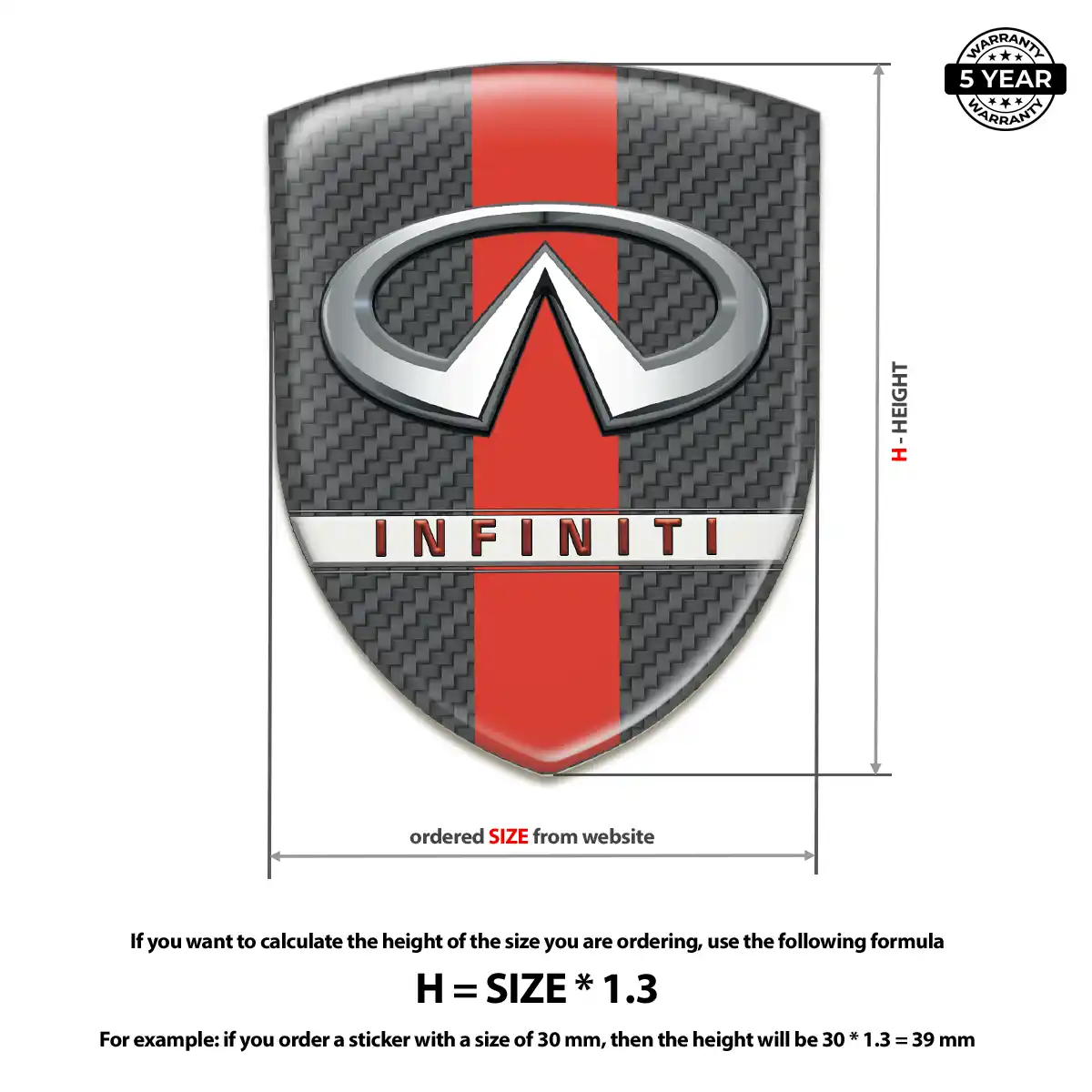 Infiniti Car Emblem Decal Opulent Line