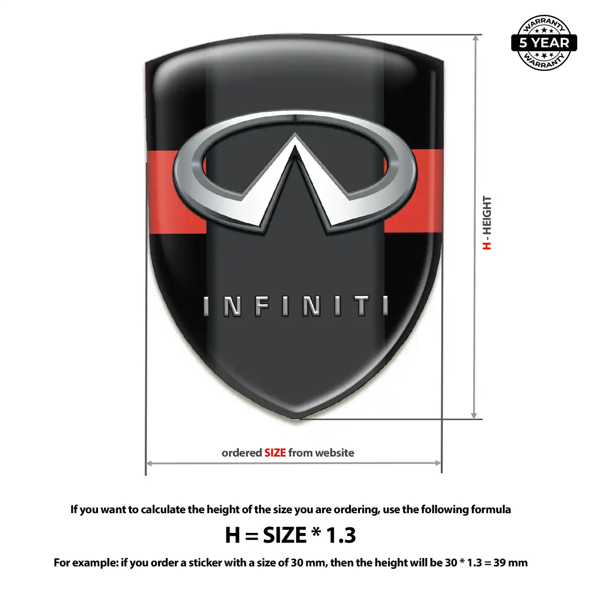 Infiniti Car Emblem Decal Outer Style