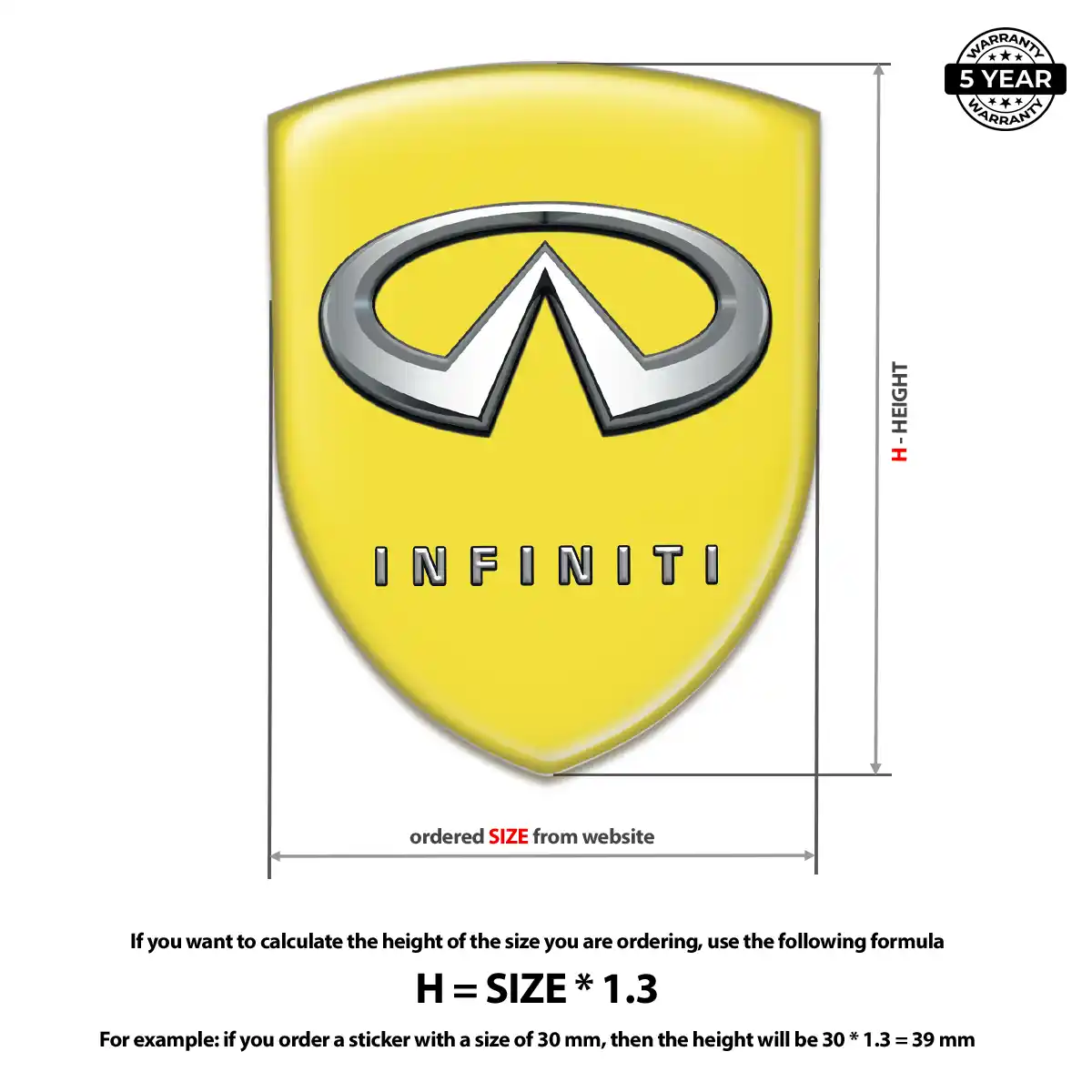 Infiniti Car Emblem Decal Performance Style