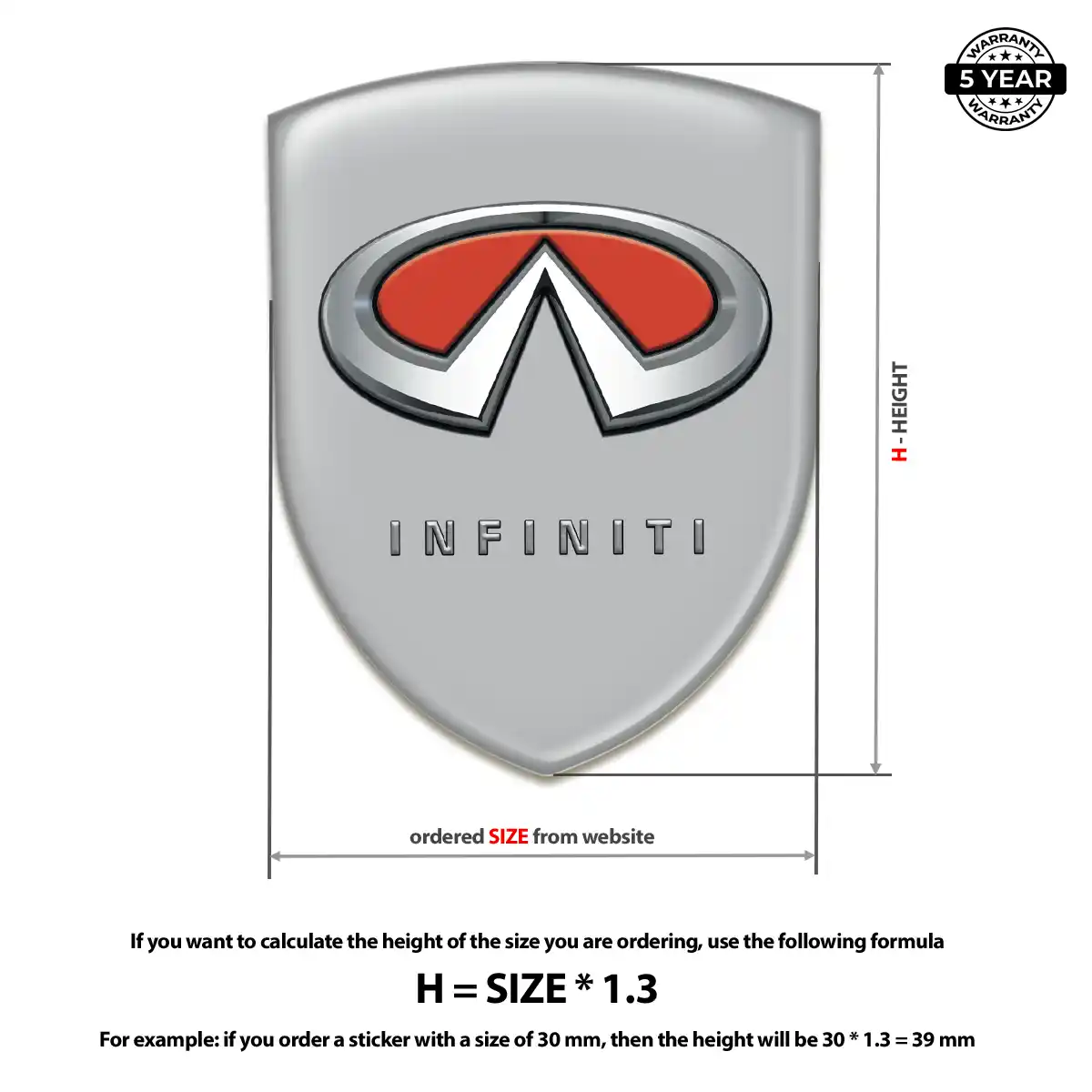 Infiniti Car Emblem Decal Prestige Line
