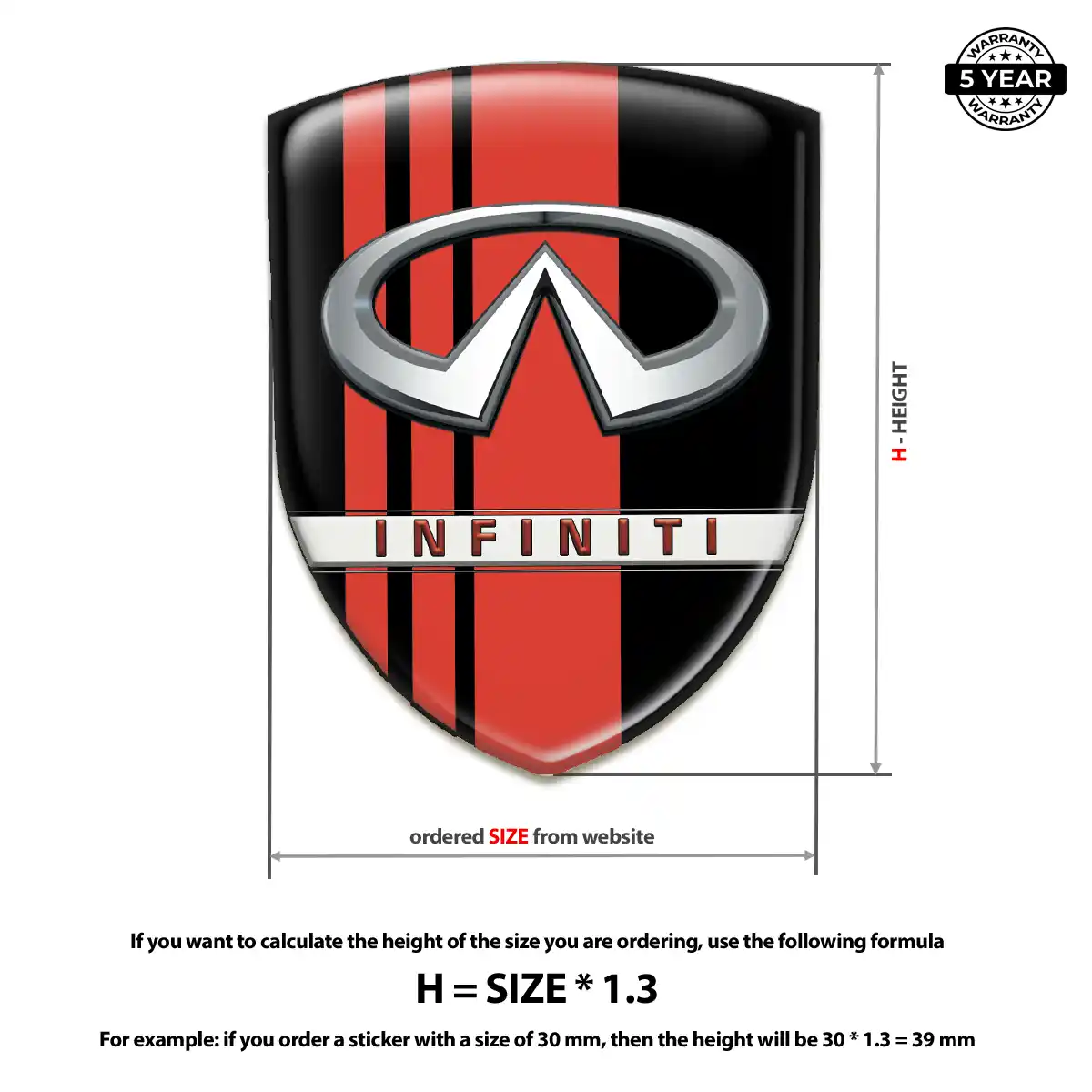 Infiniti Car Emblem Decal Prime Quality