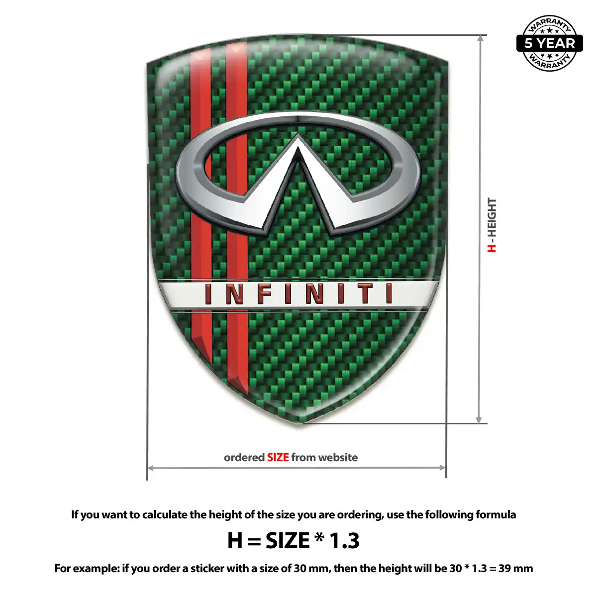 Infiniti Car Emblem Decal Signature Grade