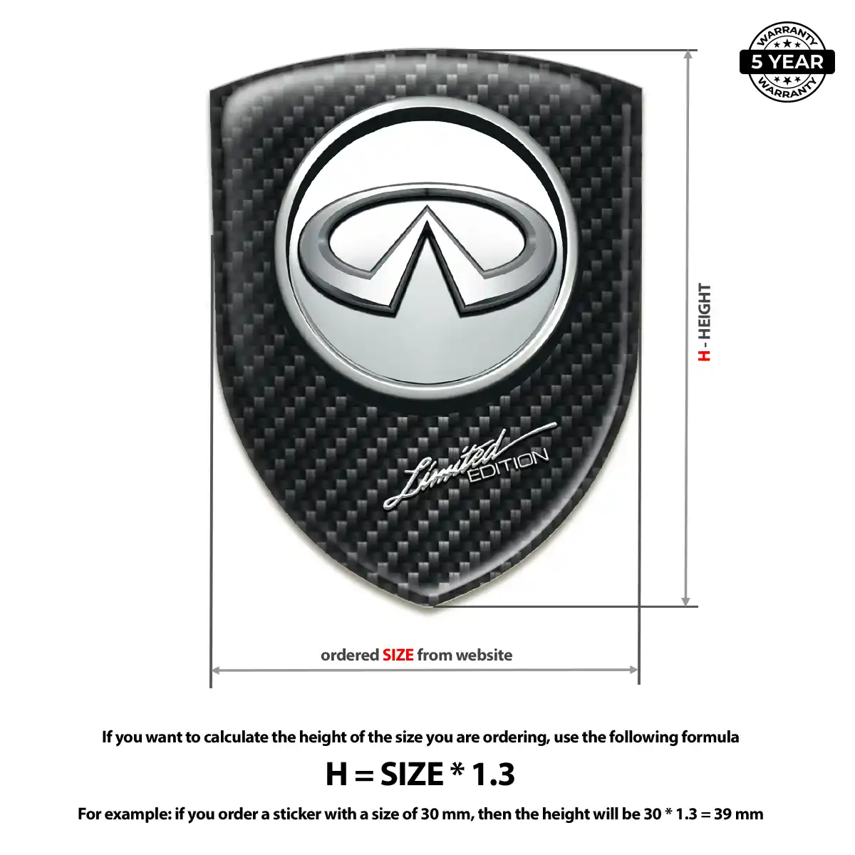 Infiniti Car Emblem Decal Sport Tuning