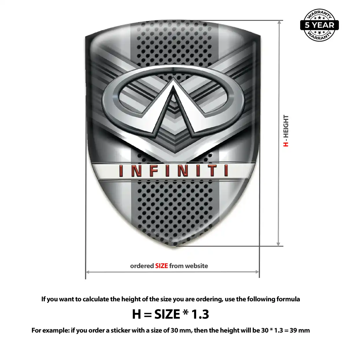 Infiniti Car Emblem Decal Street Tuning