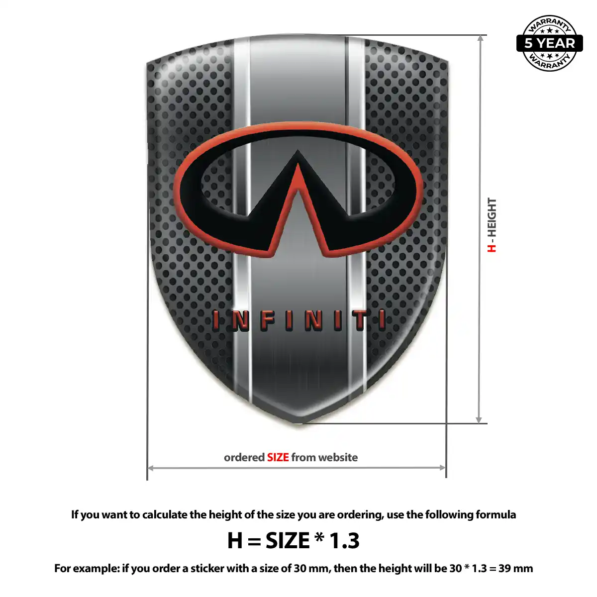 Infiniti Car Emblem Decal Superior Craft