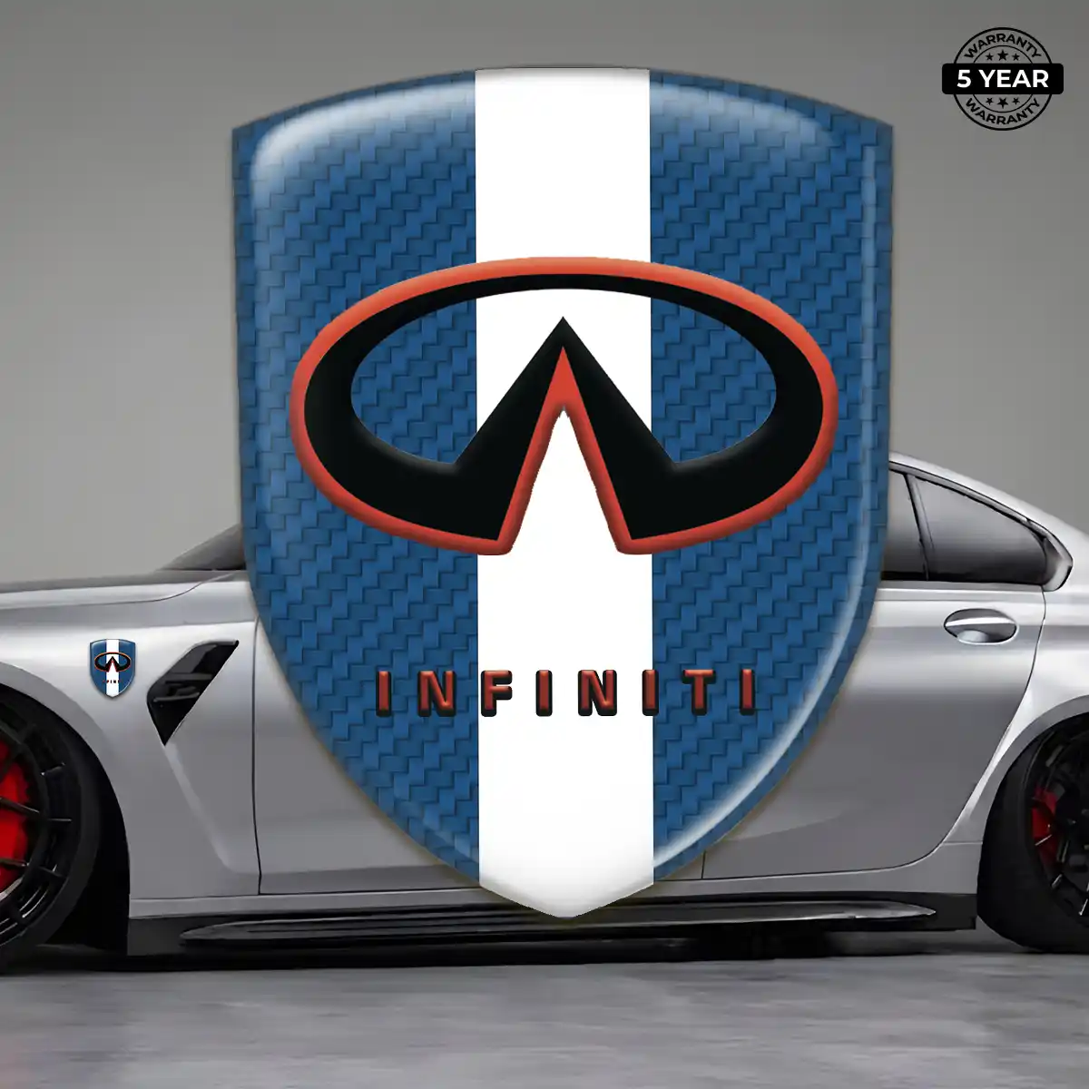Infiniti Car Emblem Overlay Opulent Line