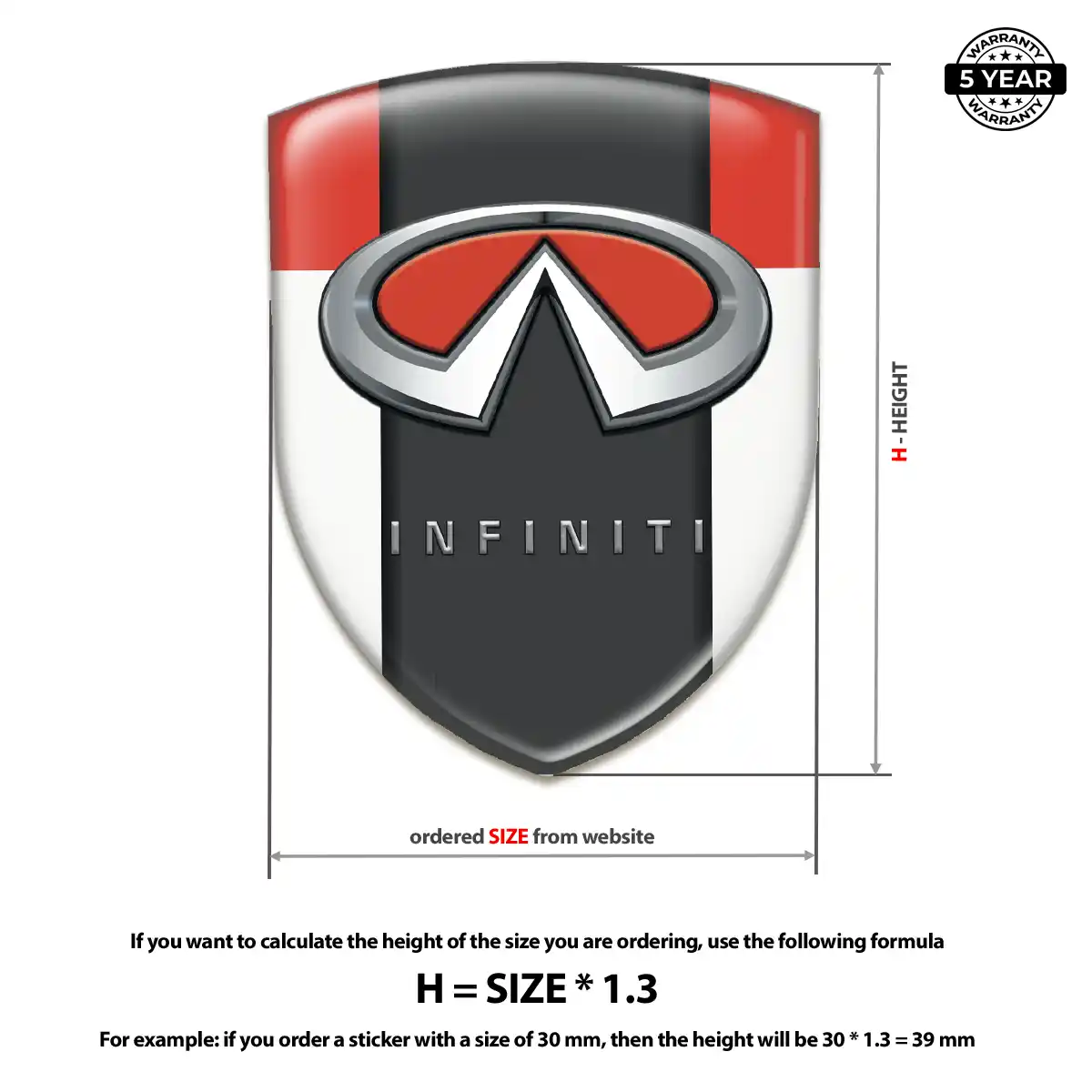 Infiniti Car Emblem Overlay Outer Style