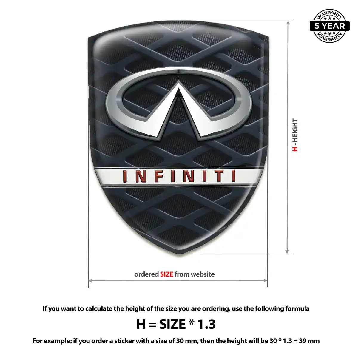 Infiniti Car Emblem Overlay Performance Style