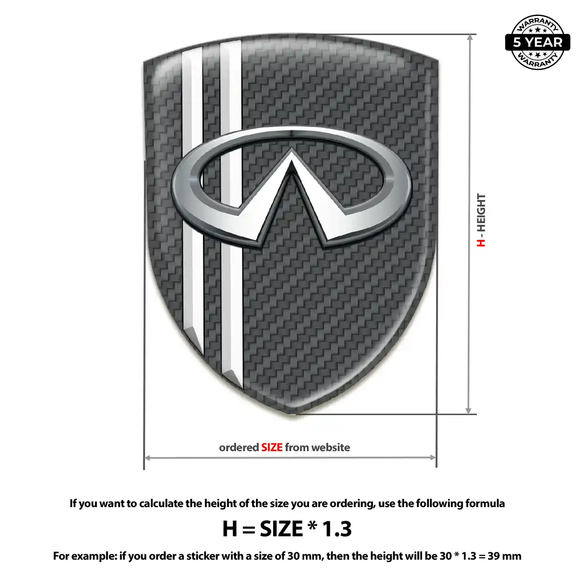 Infiniti Car Emblem Overlay Prestige Line