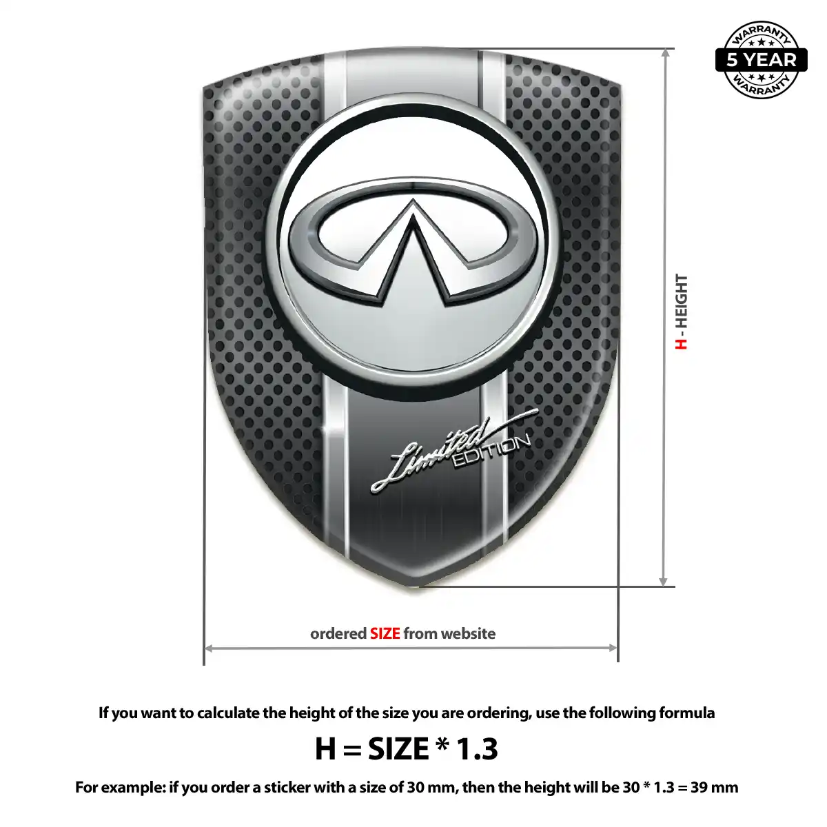 Infiniti Car Emblem Overlay Prime Quality