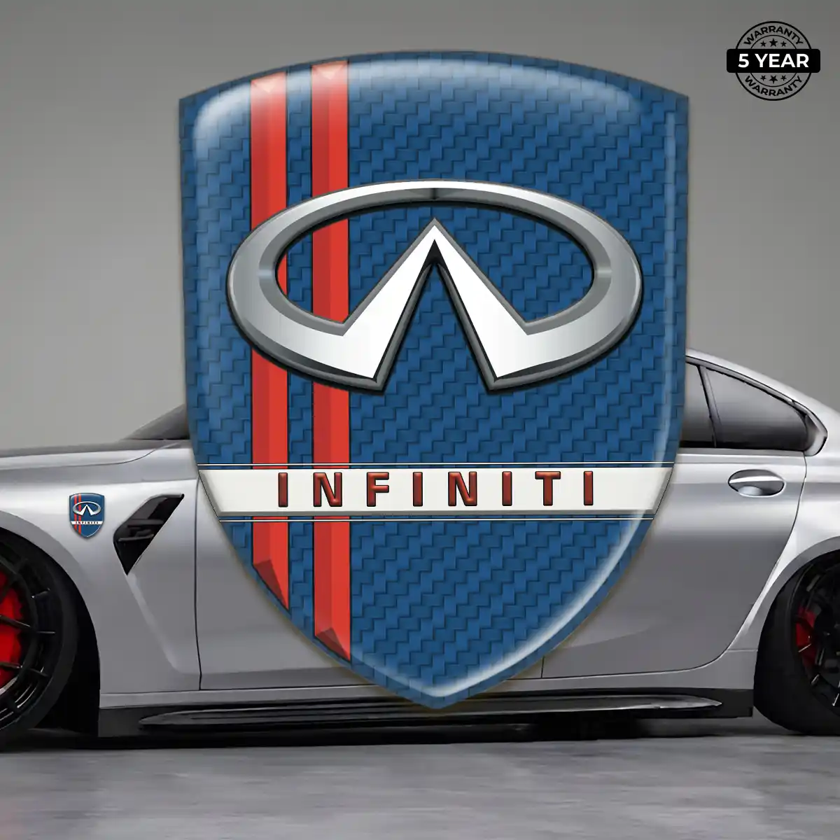 Infiniti Car Emblem Overlay Sleek Style