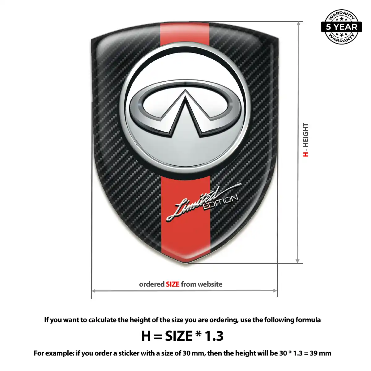 Infiniti Car Emblem Sticker Deluxe Edition