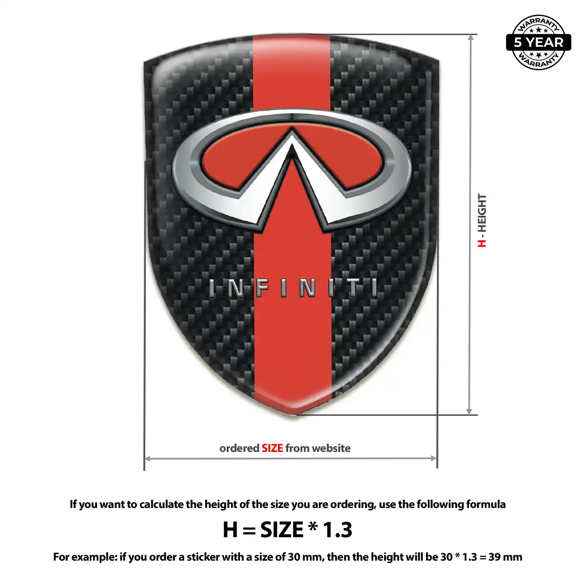 Infiniti Car Emblem Sticker Elite Edition