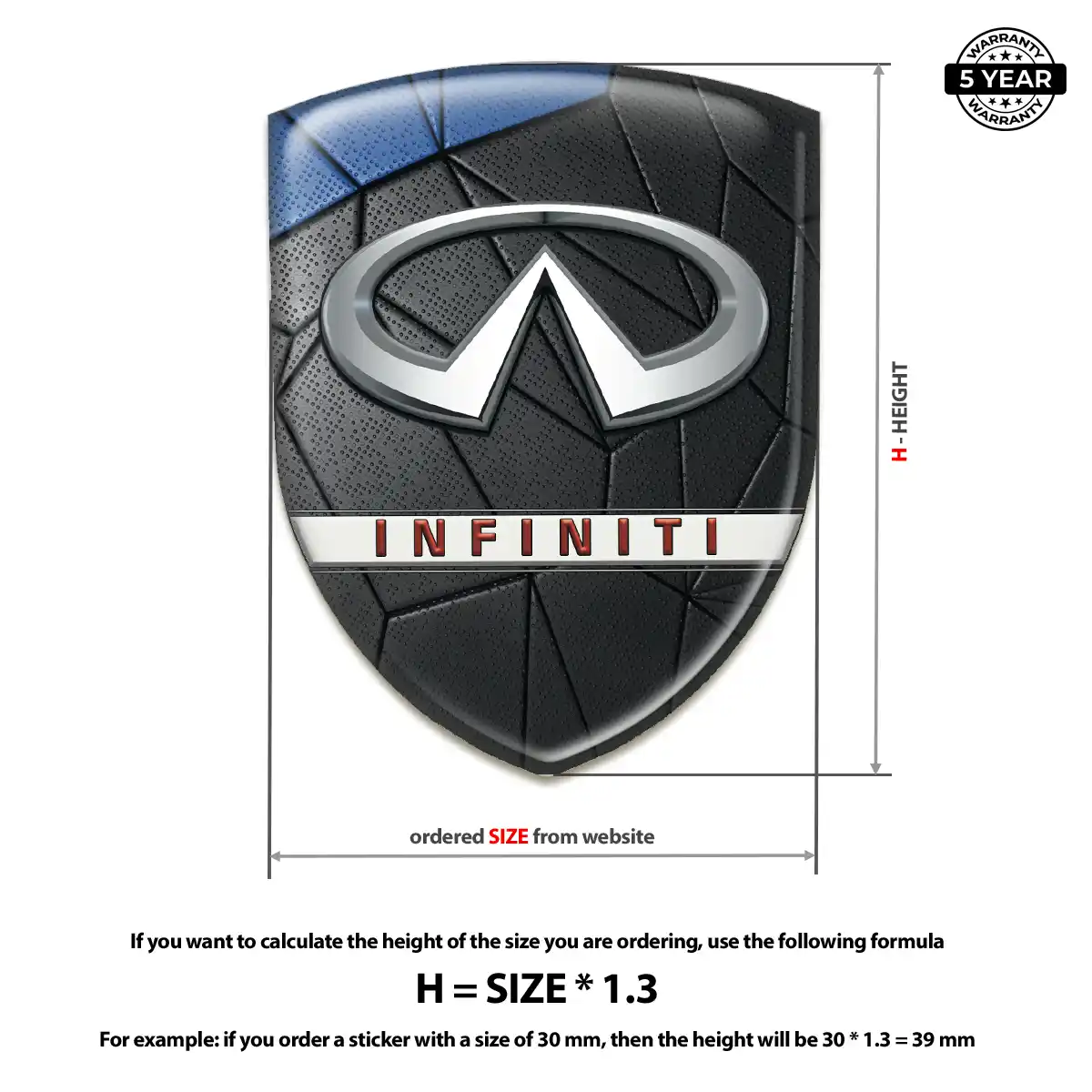 Infiniti Car Emblem Sticker Exclusive Series