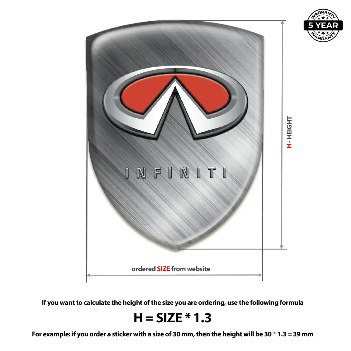 Infiniti Car Emblem Sticker Exterior Luxe