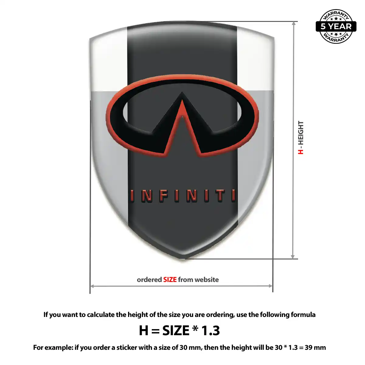 Infiniti Car Emblem Sticker Interior Elegance