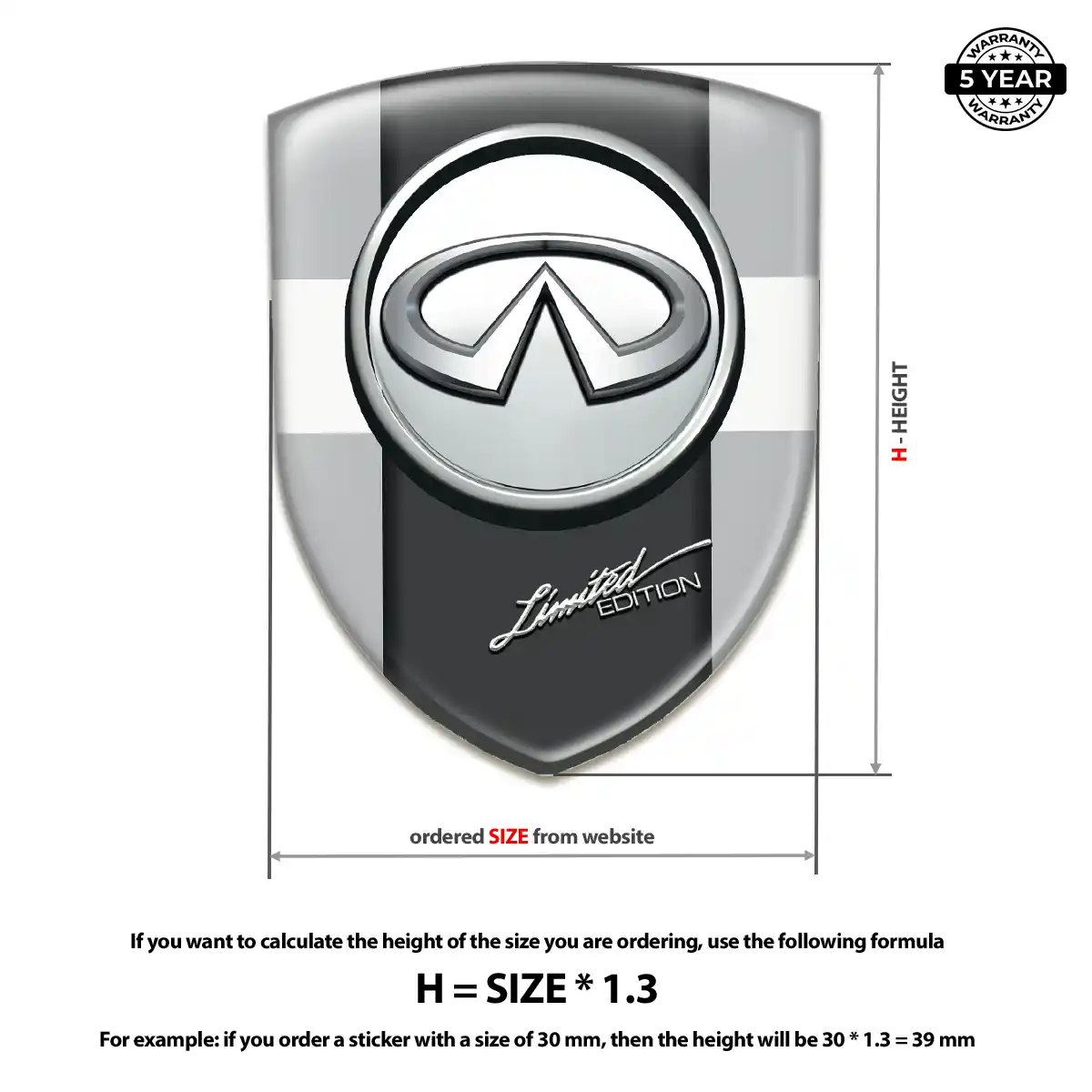 Infiniti Car Emblem Sticker Interior Luxe
