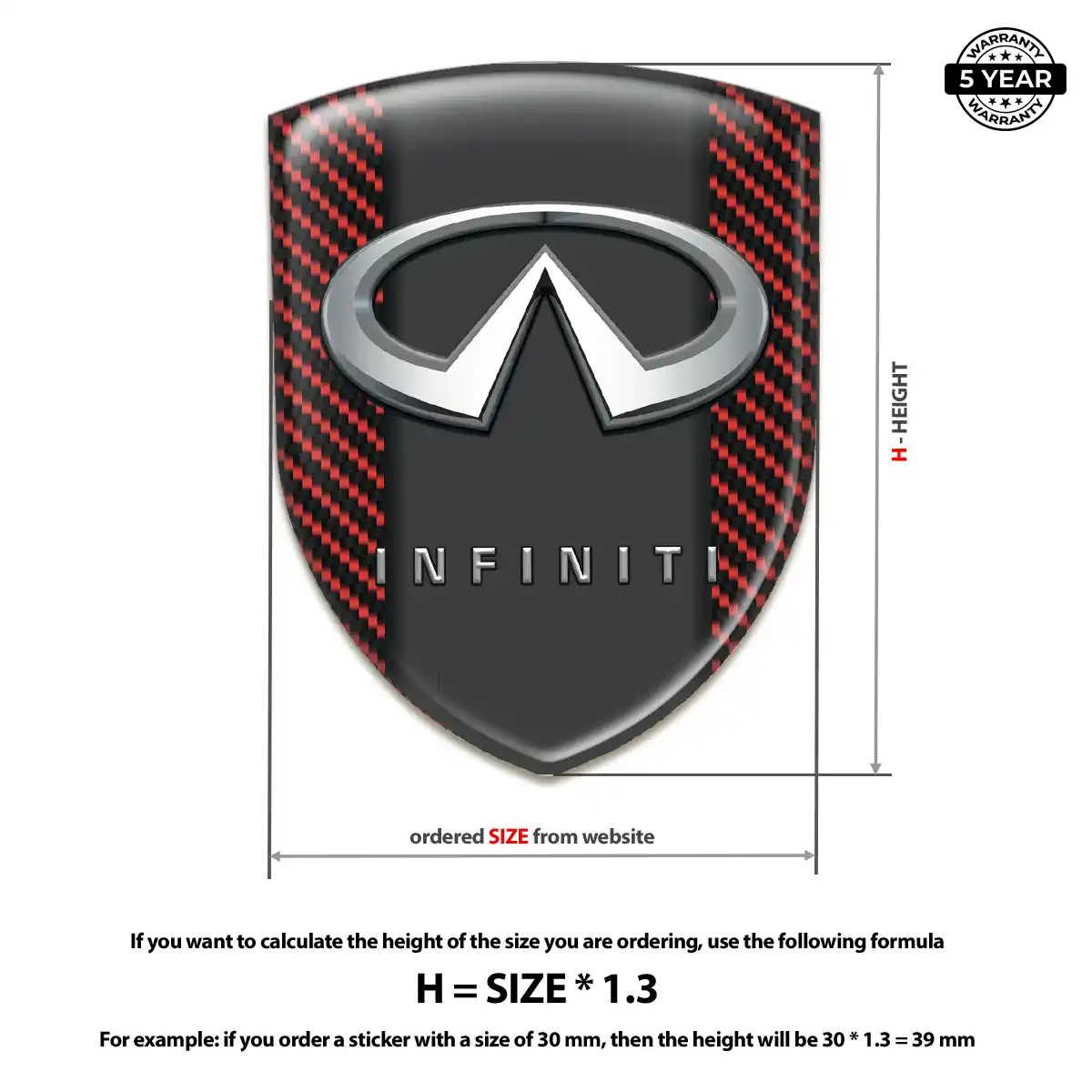 Infiniti Car Emblem Sticker Noble Edition