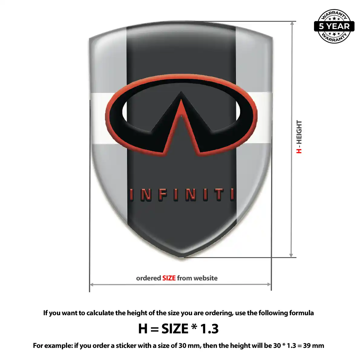 Infiniti Car Emblem Sticker Opulent Line