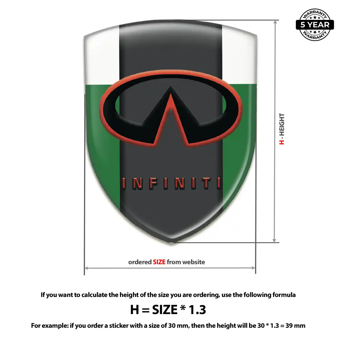 Infiniti Car Emblem Sticker Outer Style