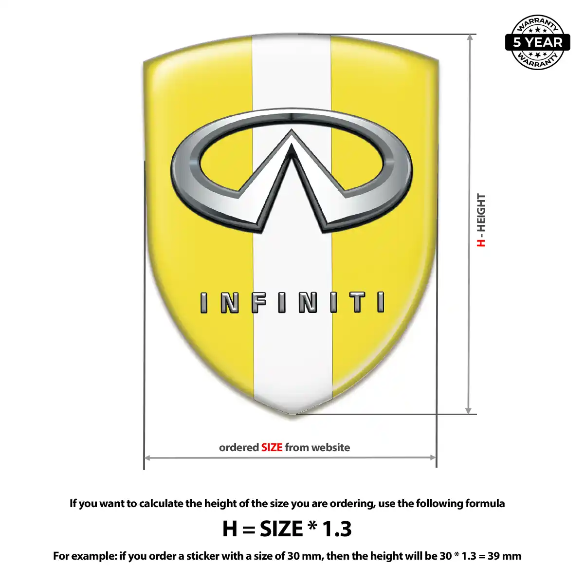 Infiniti Car Emblem Sticker Performance Style