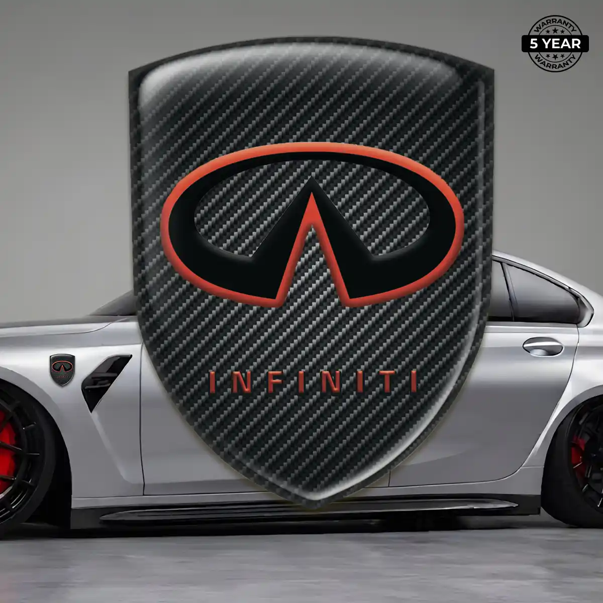 Infiniti Car Emblem Sticker Premium Dome
