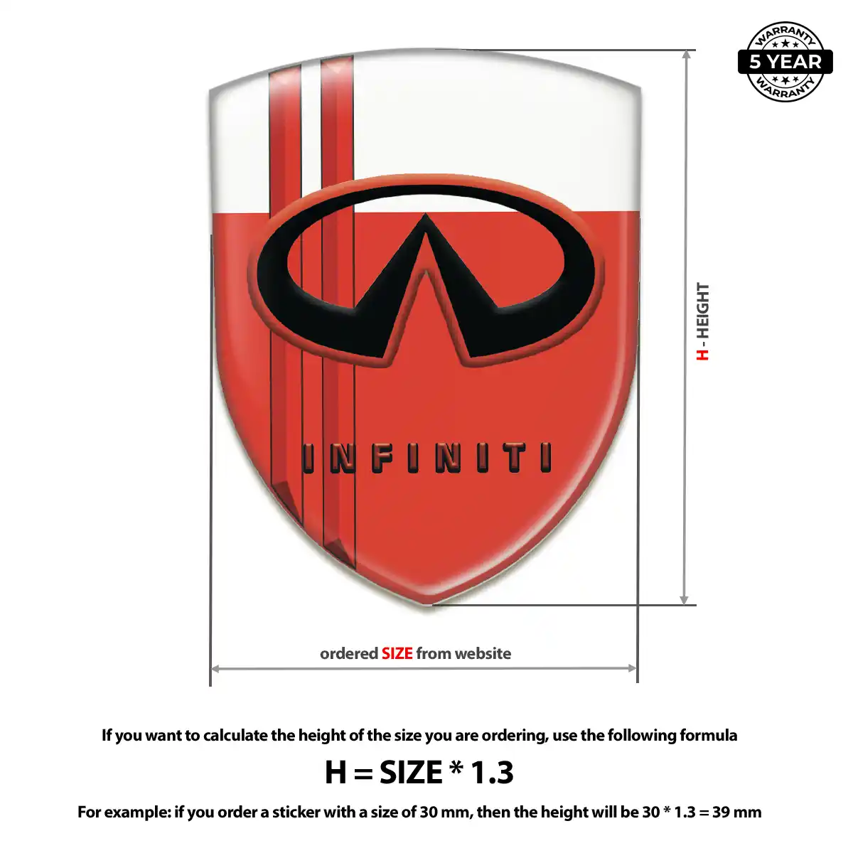 Infiniti Car Emblem Sticker Prestige Line