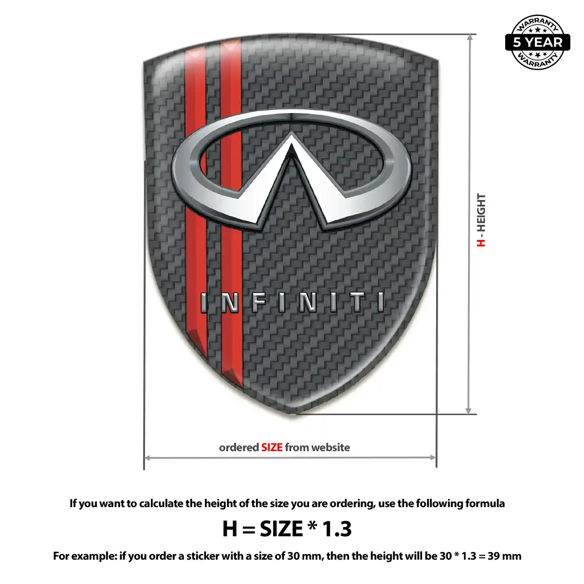 Infiniti Car Emblem Sticker Prime Quality