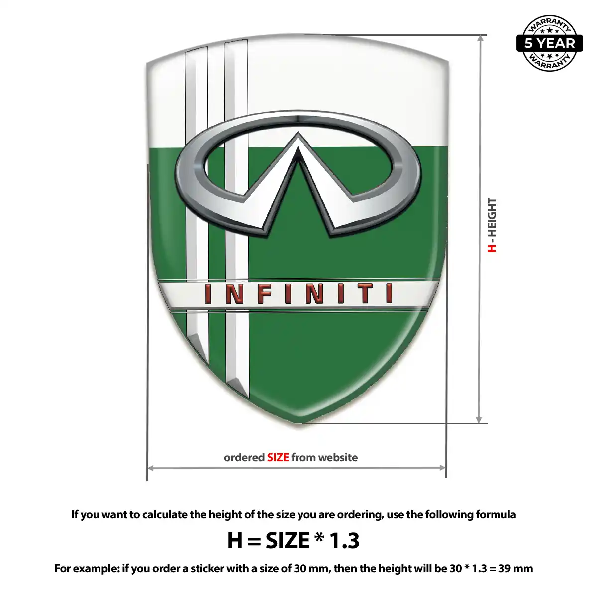 Infiniti Car Emblem Sticker Refined Design