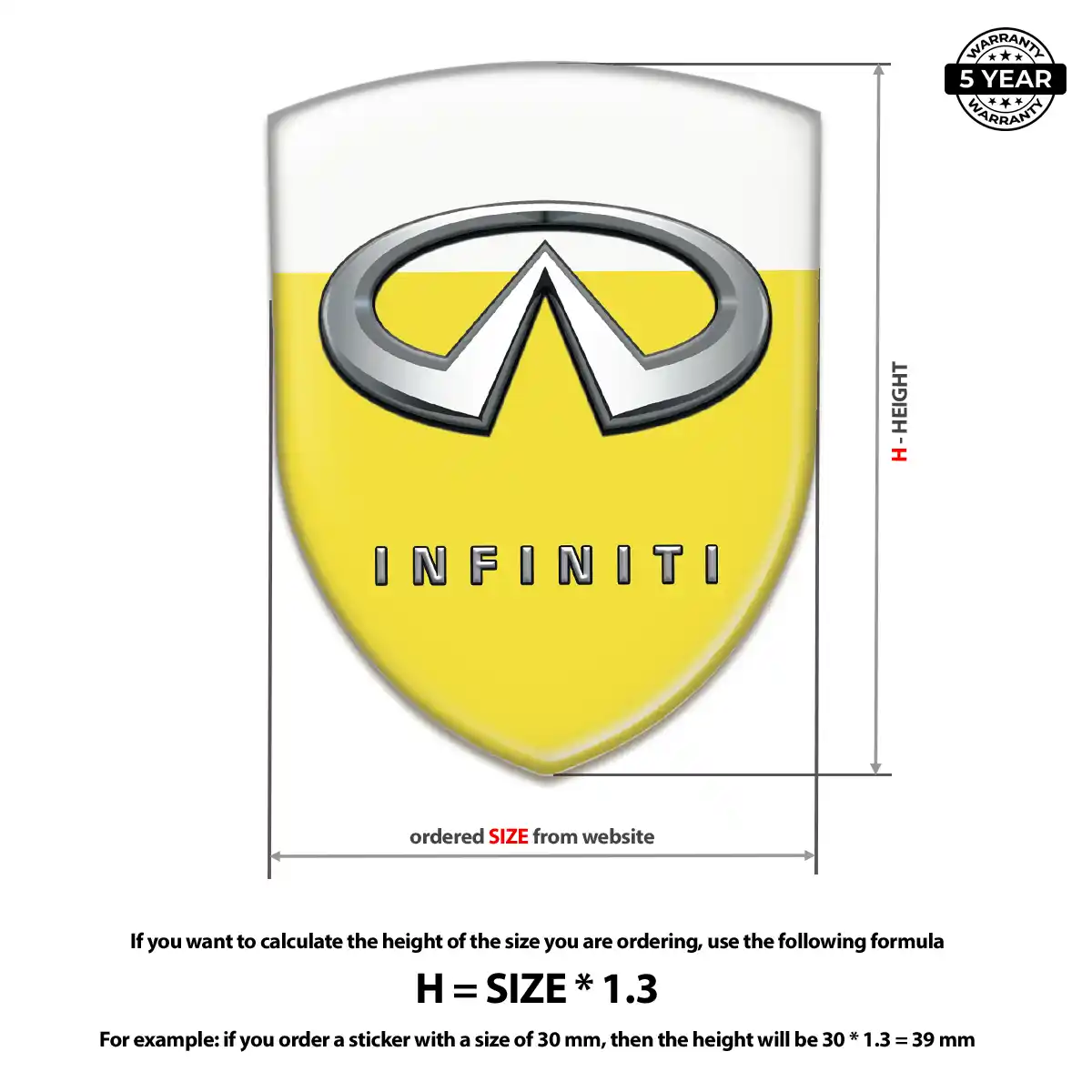 Infiniti Car Emblem Sticker Signature Grade