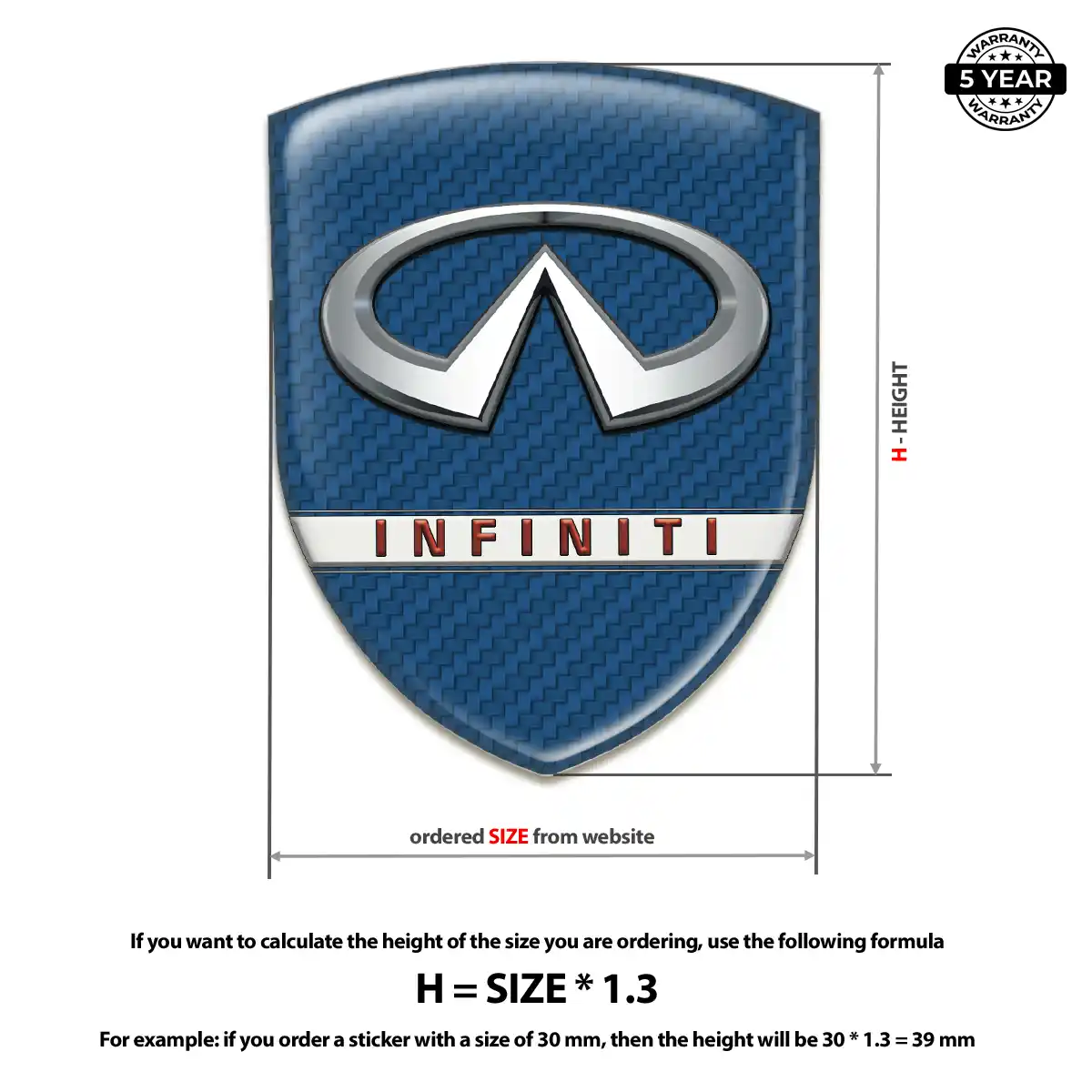 Infiniti Car Logo Decal Cabin Style